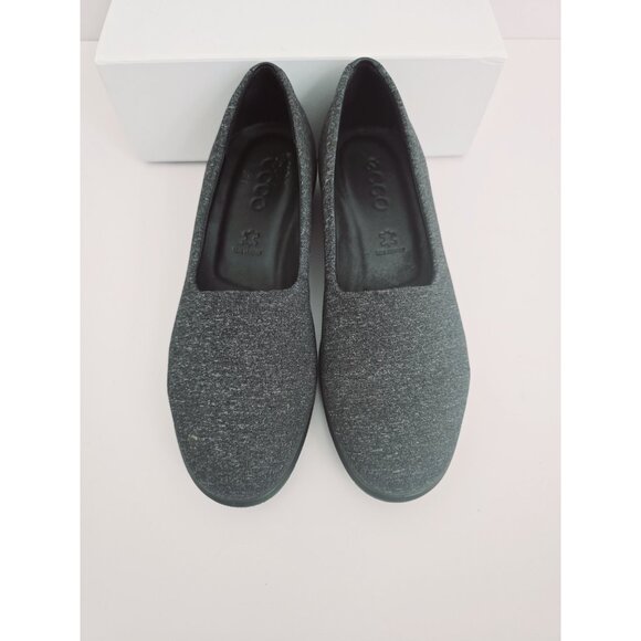 Ecco Felicia Slip On Loafers Black Heather Grey Gray Wedge Shoes Size 36 5 5.5 - Picture 5 of 11